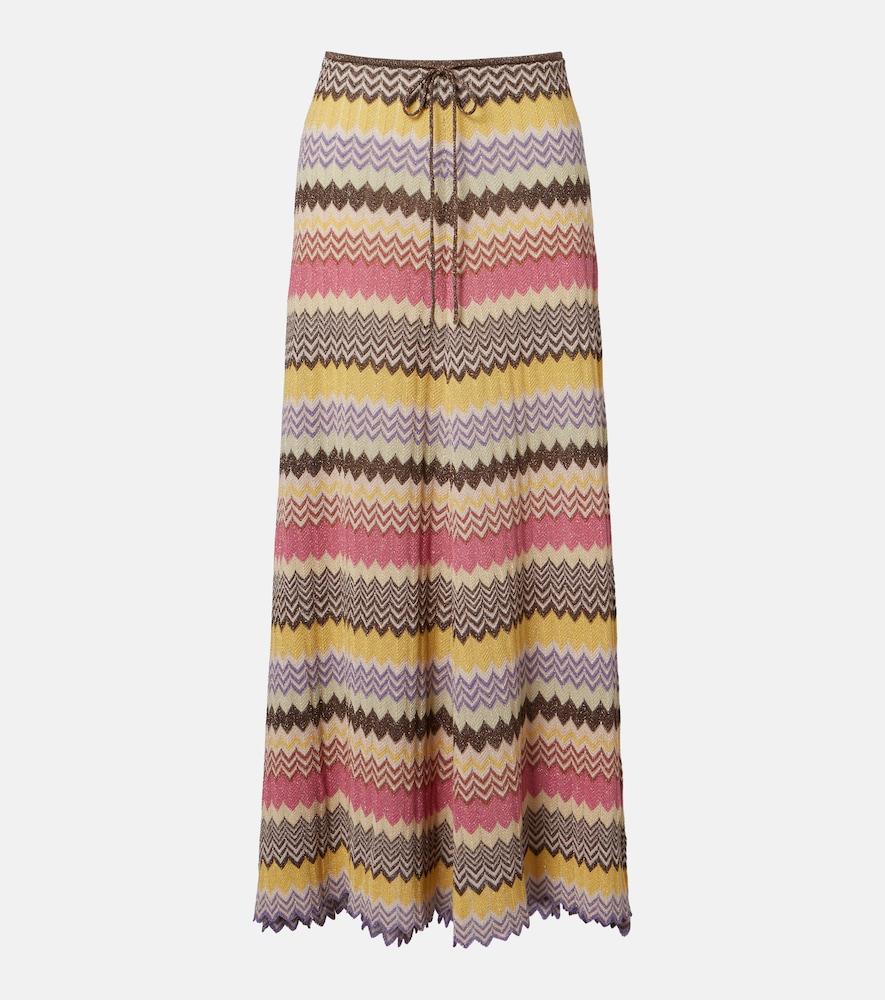 faithfull lamé maxi skirt