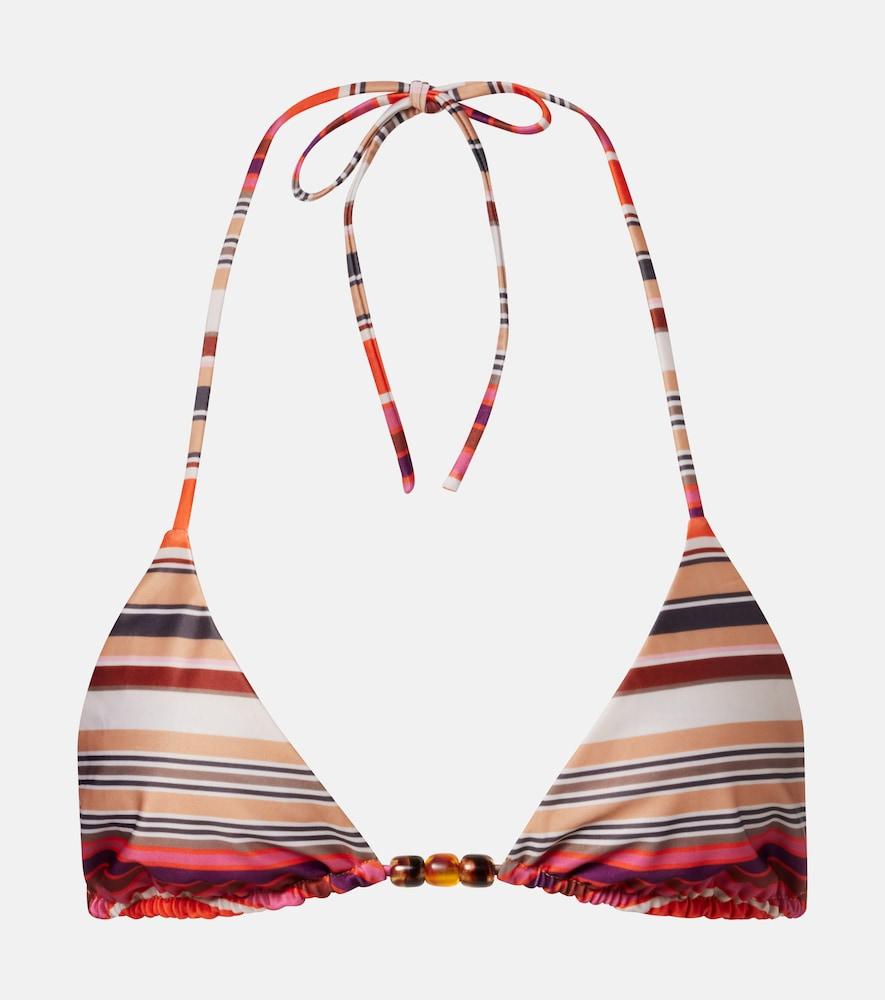 faithfull leone striped bikini top