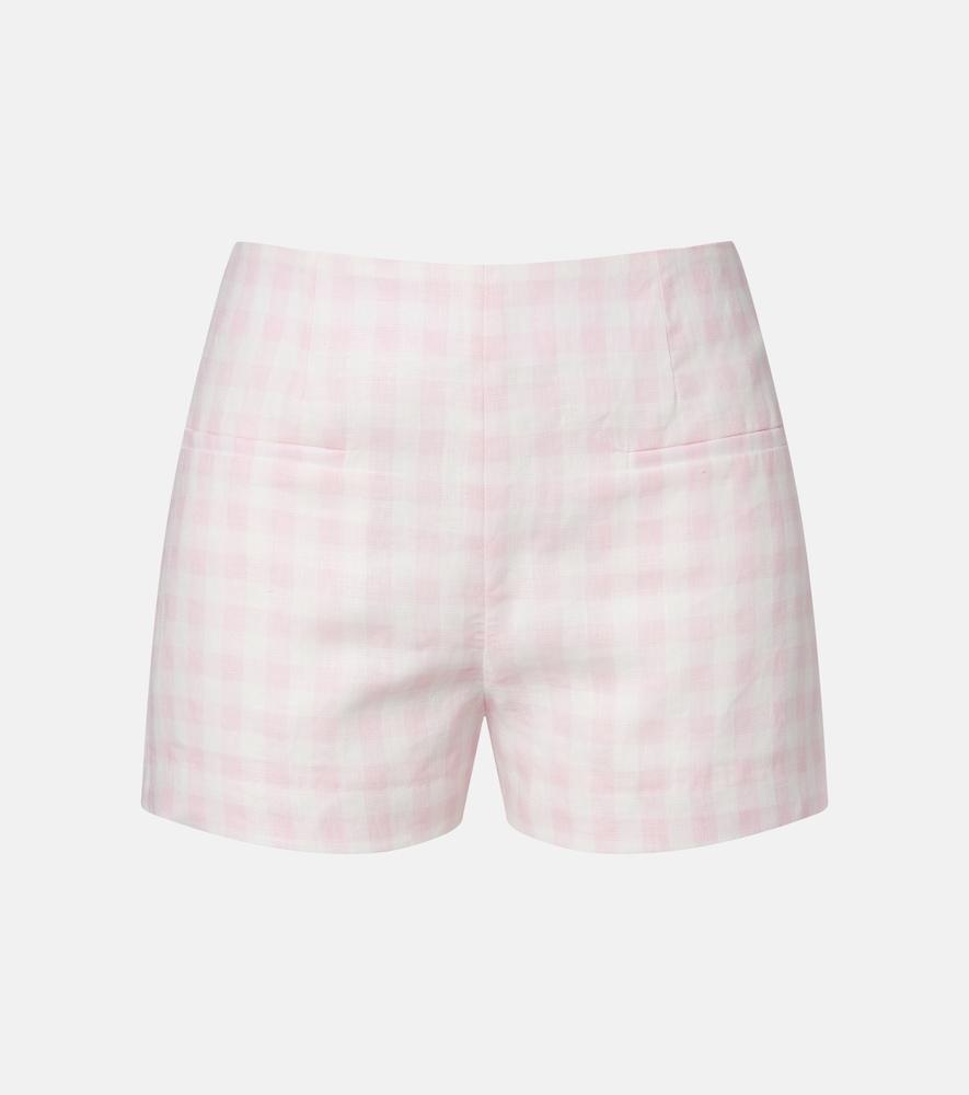 faithfull leora gingham linen shorts