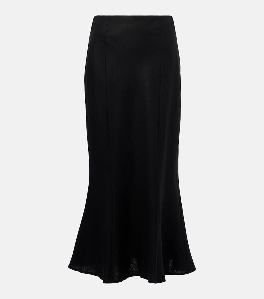 faithfull linen midi skirt