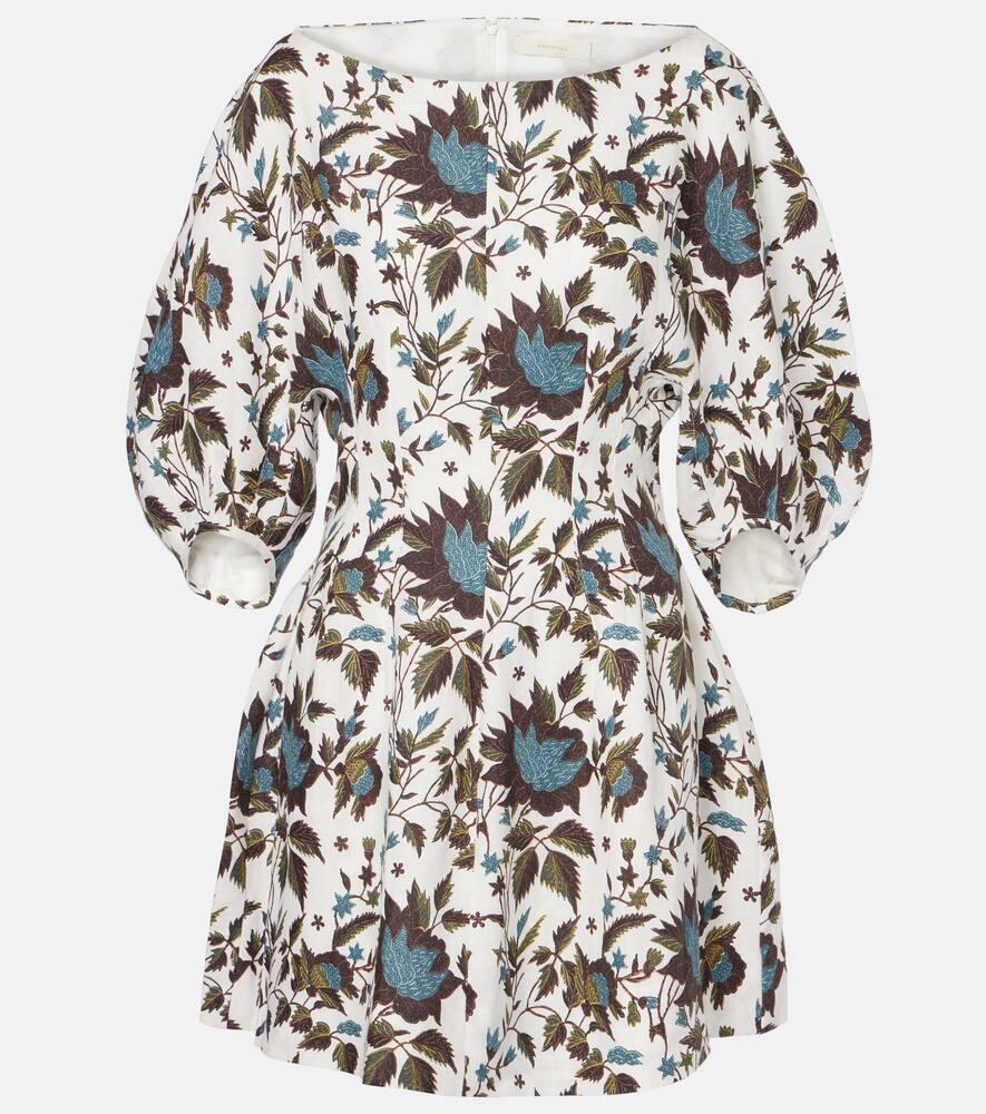 faithfull lowen linen minidress