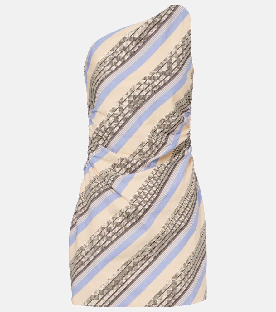 faithfull marga cotton and linen minidress