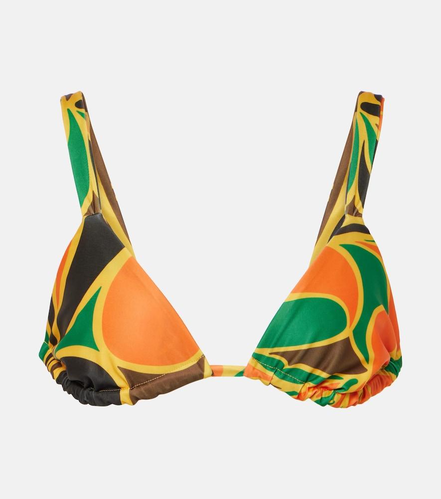 faithfull mary printed bikini top