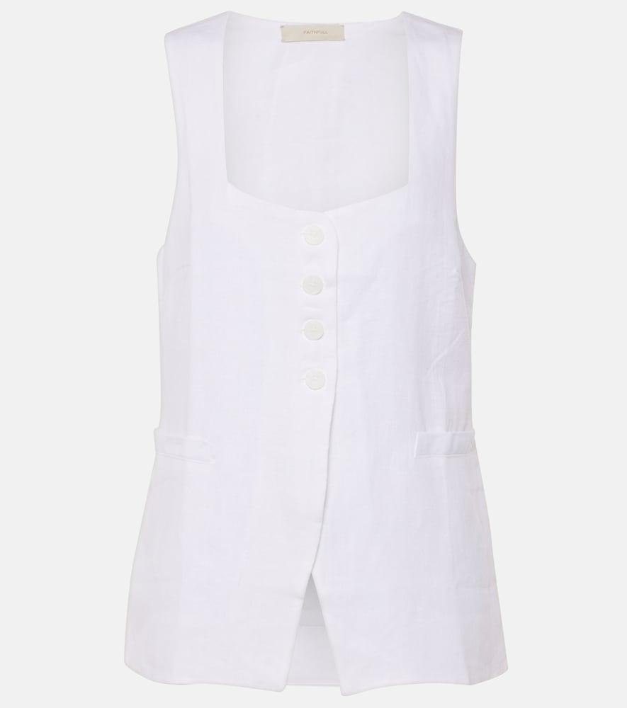 faithfull maya linen vest