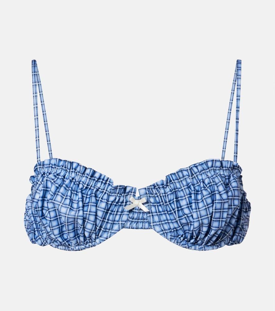 faithfull moana checked bikini top
