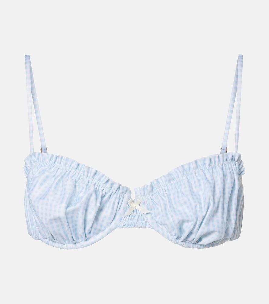faithfull moana gingham bikini top