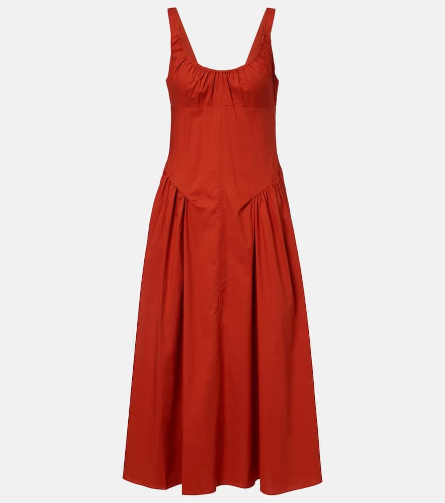 faithfull olas cotton midi dress