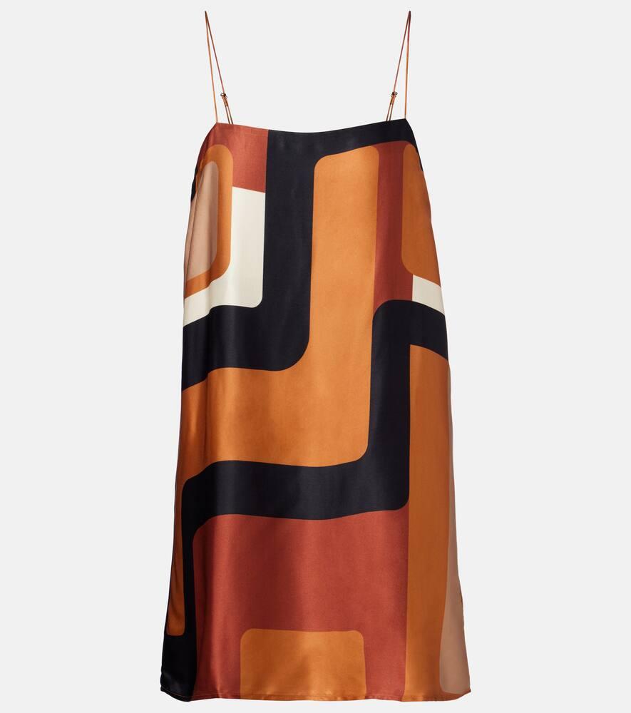 faithfull phylis printed satin minidress