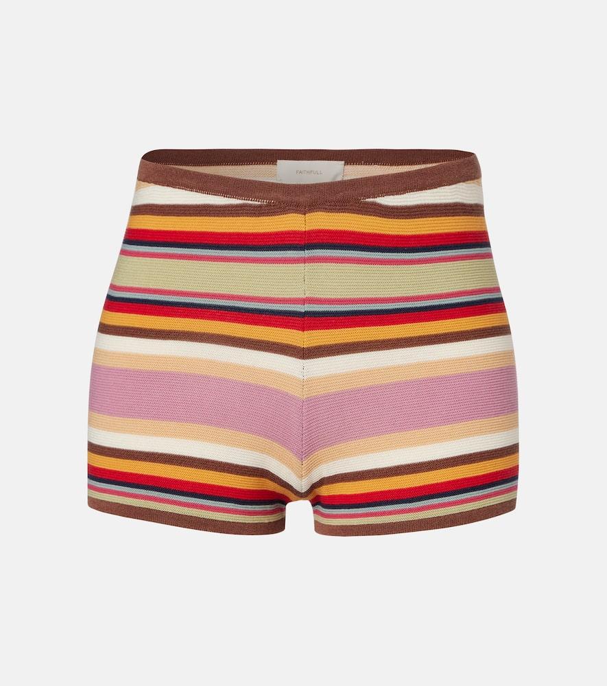 faithfull playa striped shorts