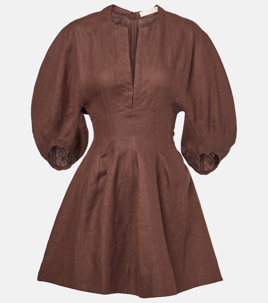 faithfull poet linen minidress
