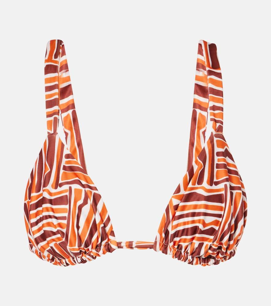 faithfull printed bikini top