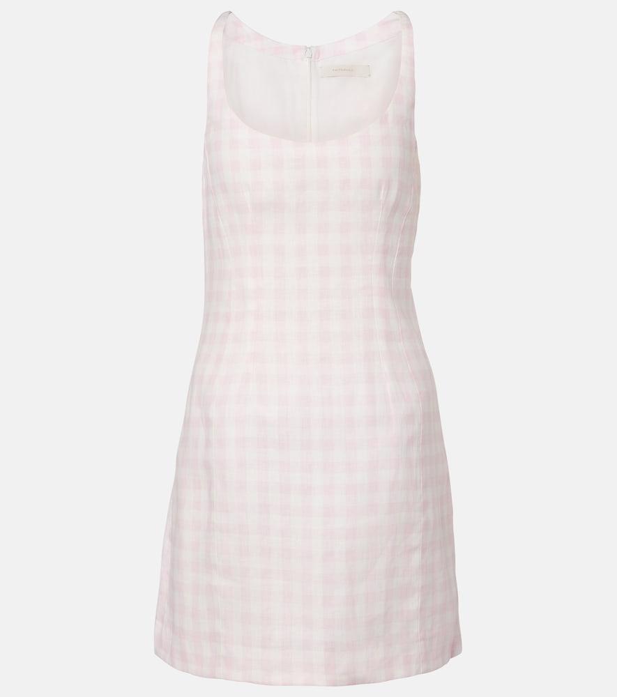 faithfull sanne gingham linen mini dress