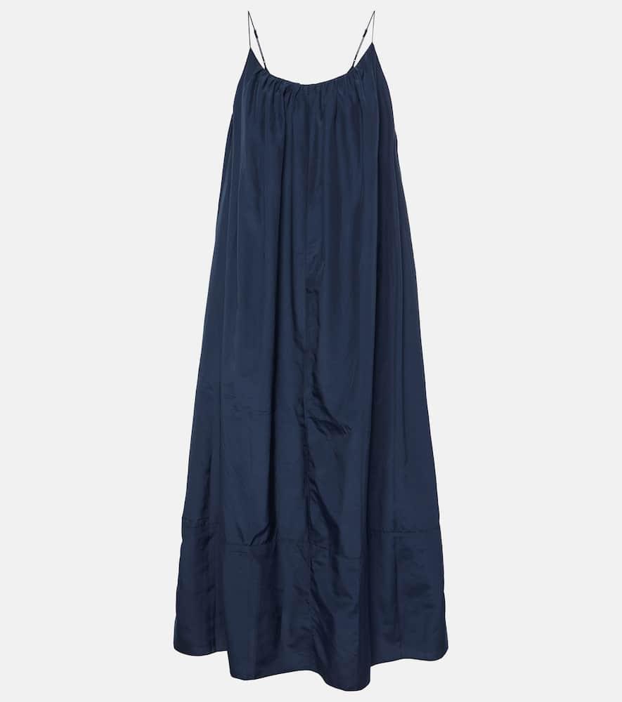 faithfull seine silk and cotton maxi dress