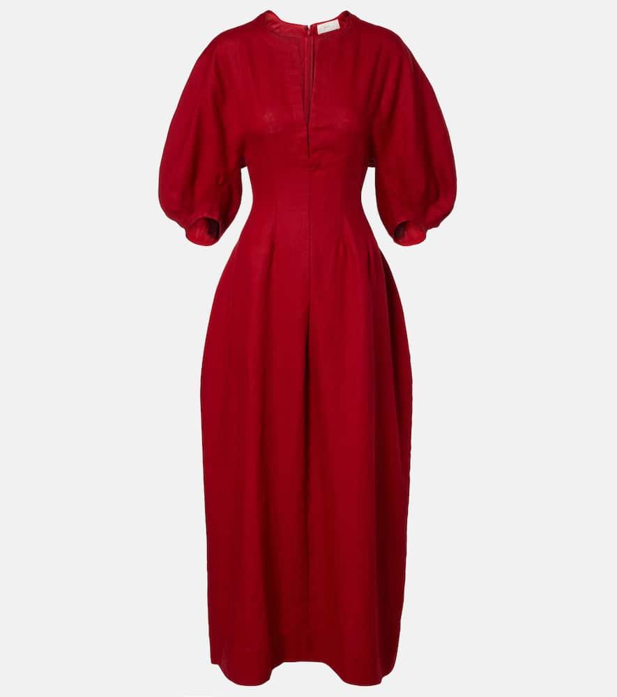 faithfull soleil linen maxi dress