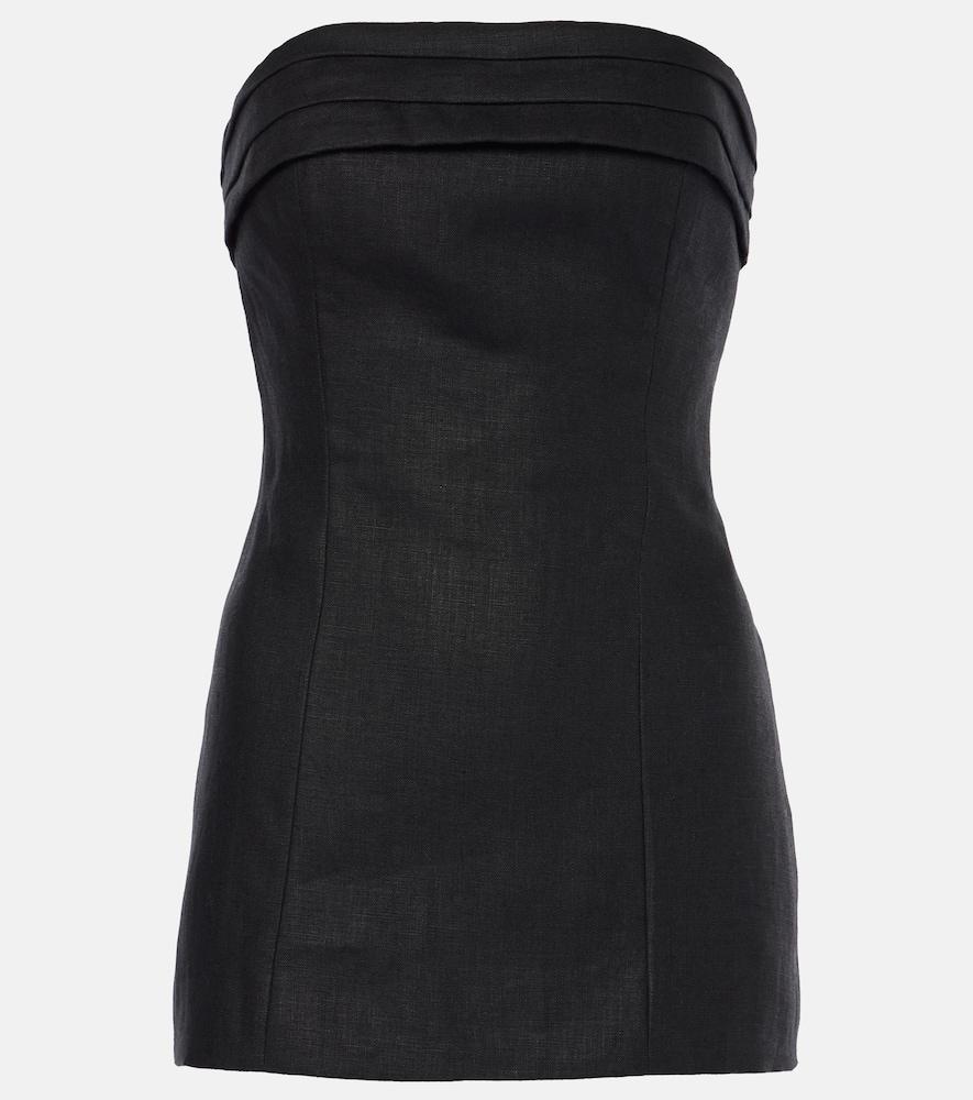 faithfull strapless linen top