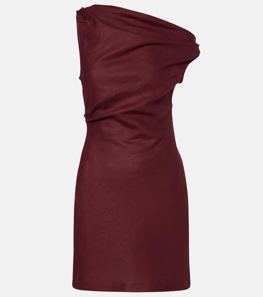 faithfull suis draped linen minidress