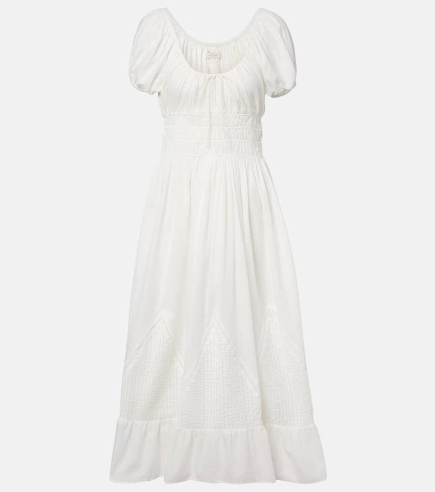 faithfull sunniva cotton midi dress