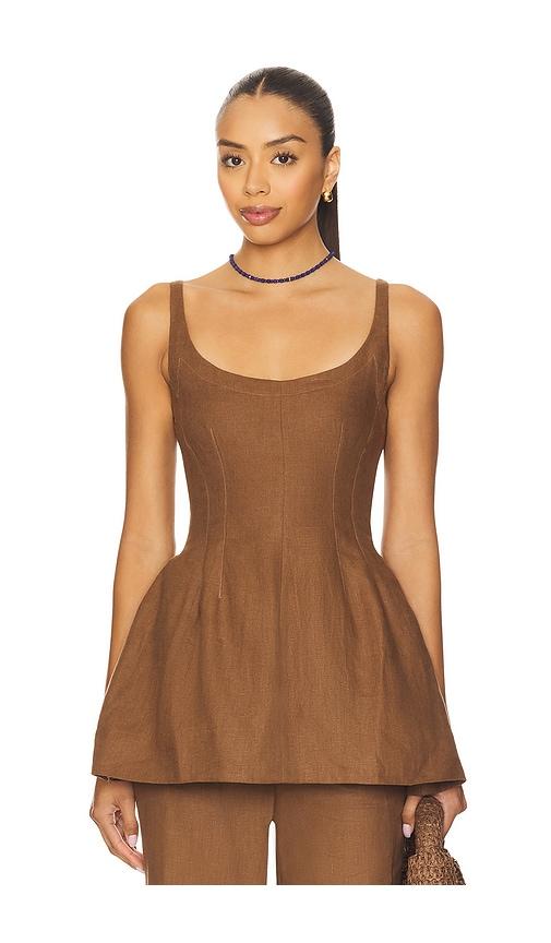 faithfull syna top in brown.