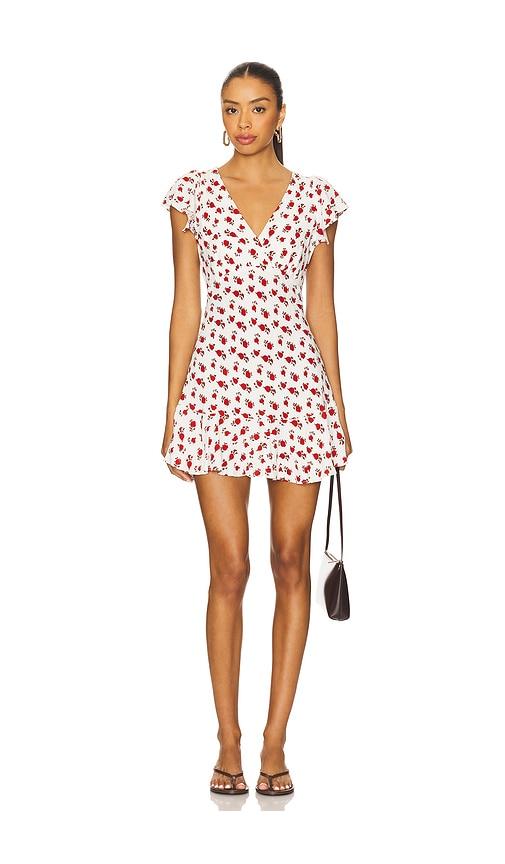 faithfull the brand alba mini dress in white.