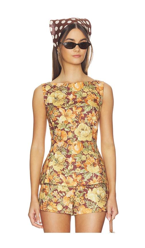 faithfull the brand ana top in orange.