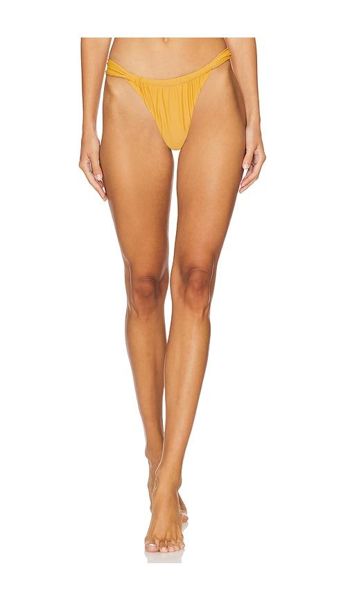 faithfull the brand andez bikini bottom in orange.