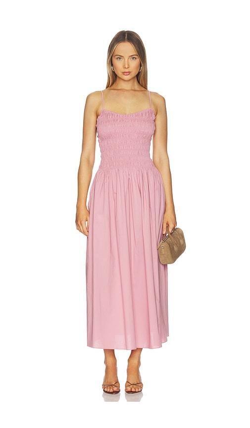 faithfull the brand araceli maxi dress in pink.
