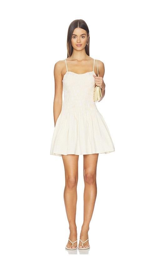 faithfull the brand araceli mini dress in lemon.