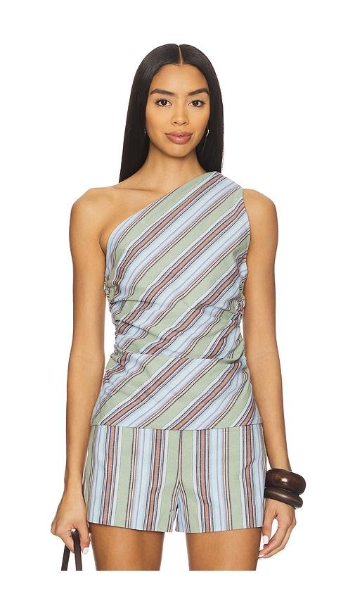 faithfull the brand aurora top in green.