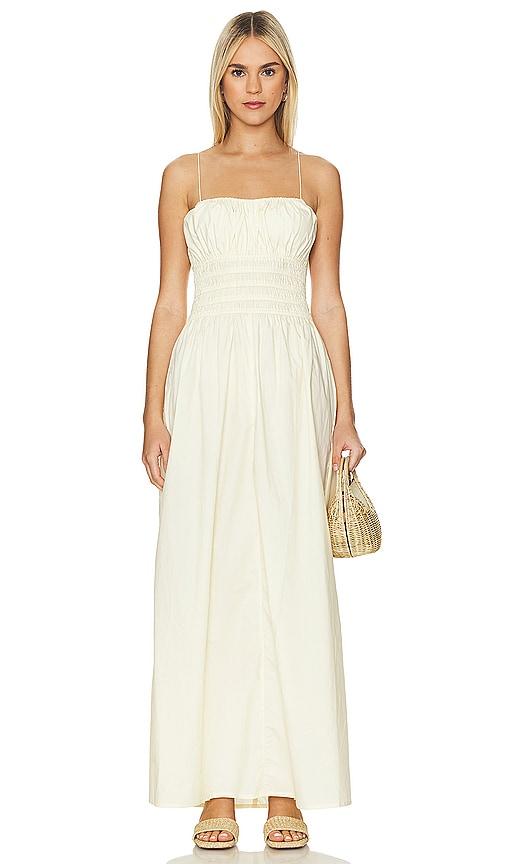faithfull the brand baia maxi dress in lemon.