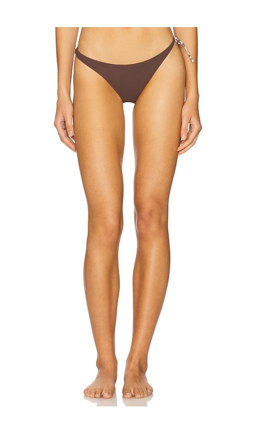faithfull the brand bandol bikini bottom in brown.