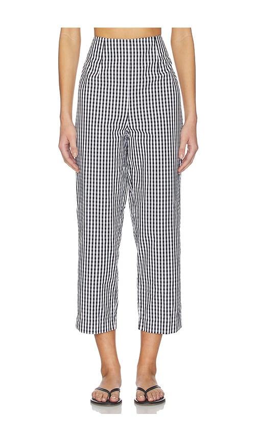 faithfull the brand claudine pants in black,white.