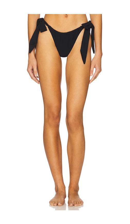 faithfull the brand costa bikini bottom in black.