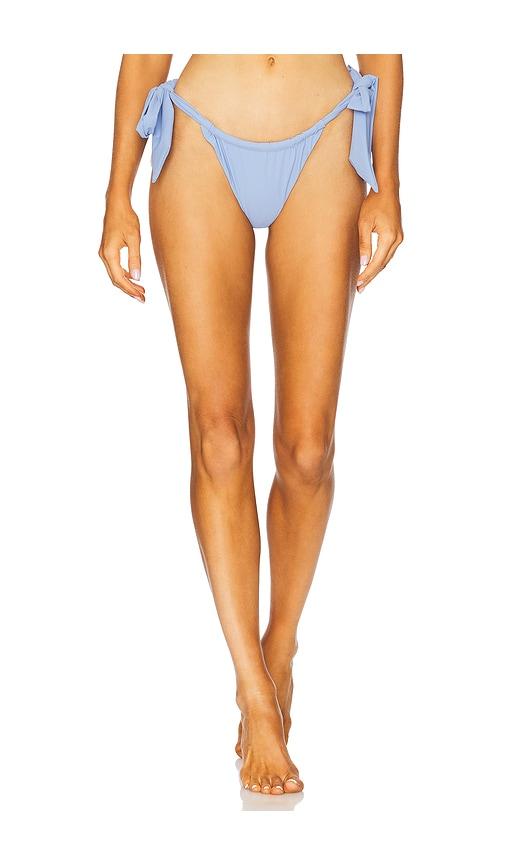 faithfull the brand costa bikini bottoms in blue.