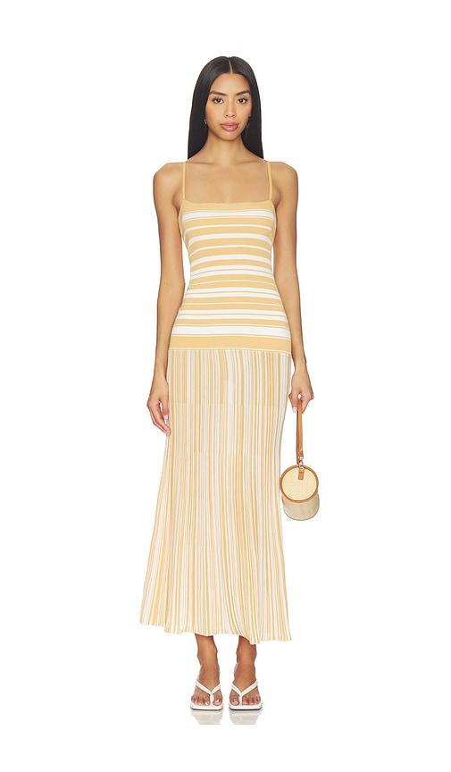 faithfull the brand esenia knit dress in tan.