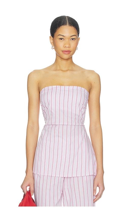 faithfull the brand isole top in pink.