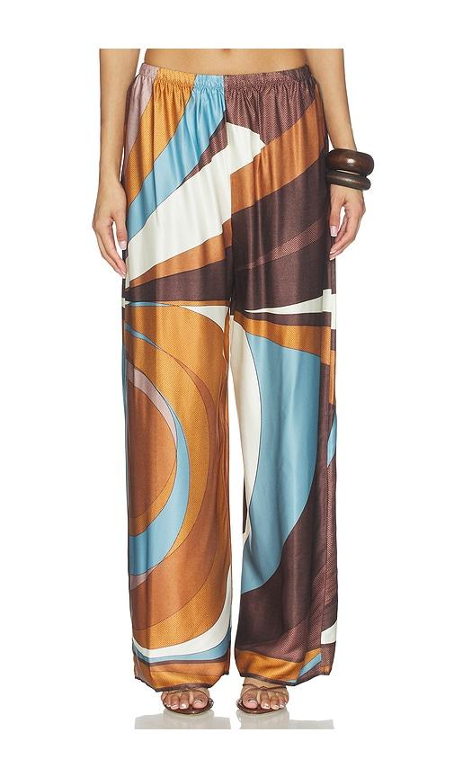 faithfull the brand jensen pant in chocolate,orange.