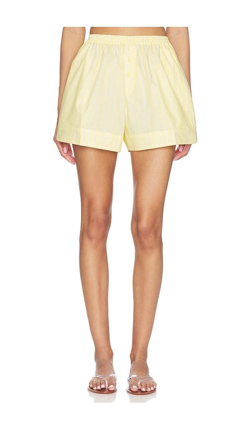 faithfull the brand lonia short in yellow.