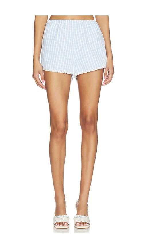 faithfull the brand lonny short in baby blue.