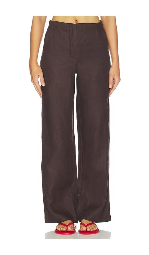 faithfull the brand lulea pant in brown.