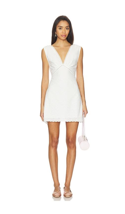 faithfull the brand luna mini dress in white.