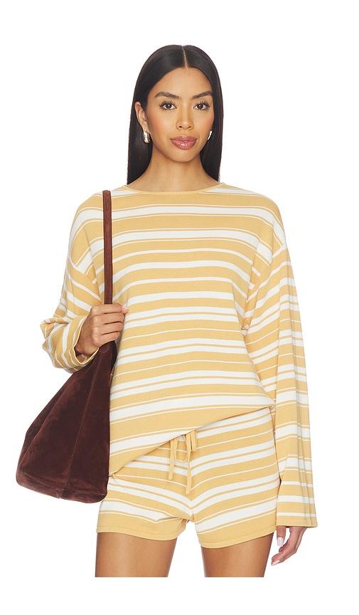 faithfull the brand lyana top in beige.