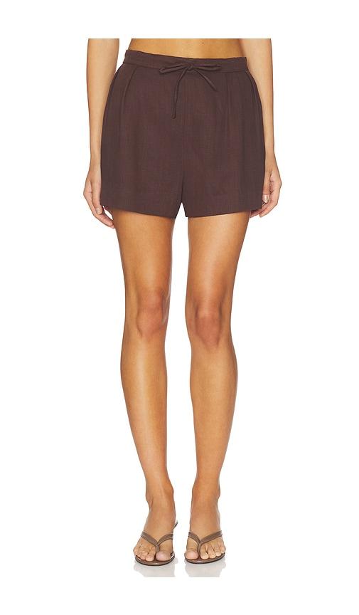 faithfull the brand mesa short in chocolate.