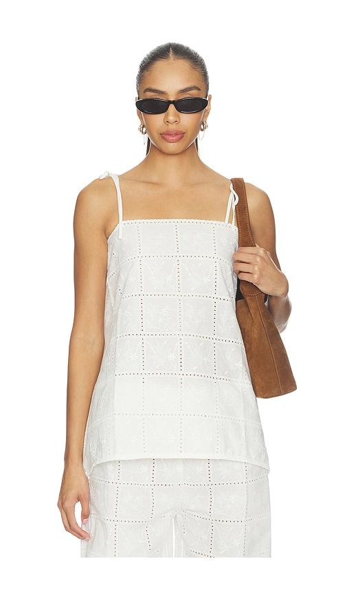 faithfull the brand mora top in white.