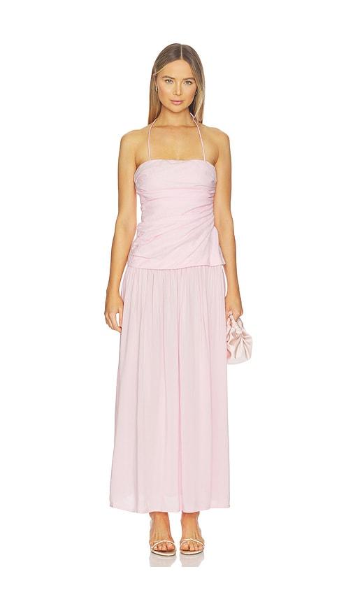 faithfull the brand notte maxi dress in pink.