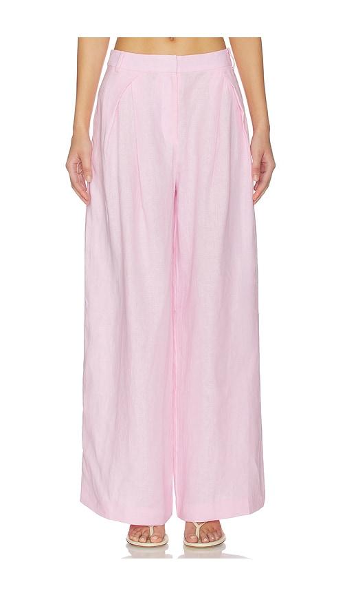 faithfull the brand sofia trouser in pink.
