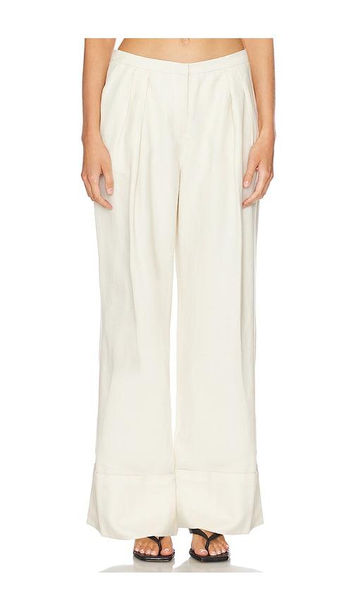 faithfull the brand soleil trouser in ivory.