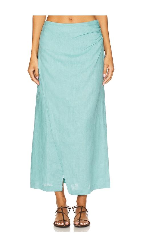 faithfull the brand suis skirt in blue.