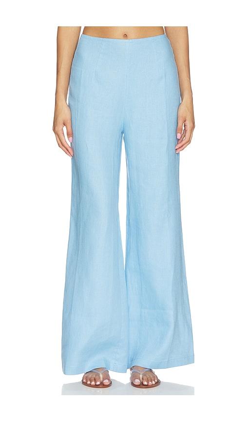 faithfull the brand syna pant in baby blue.