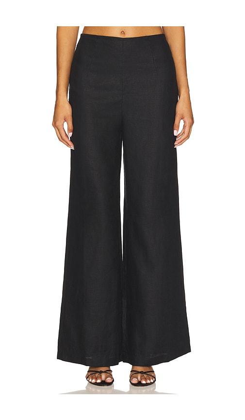 faithfull the brand syna pant in black.