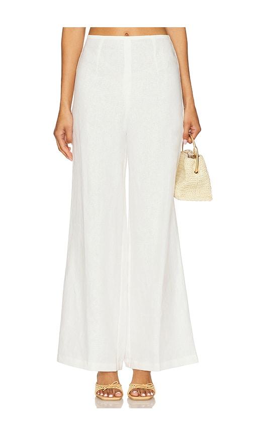 faithfull the brand syna pant in white.